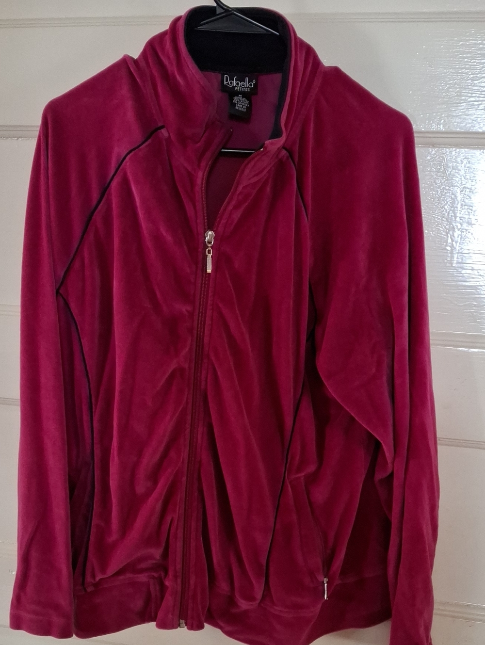 Rafaella Velvet Bomber Jacket in Raspberry (Mis496)
